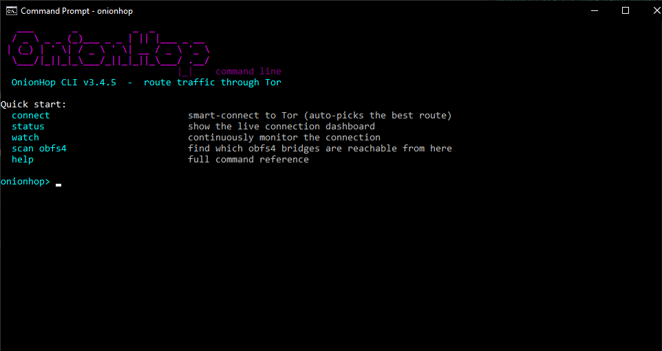 OnionHop command-line client